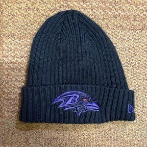 New Era Gray Beanie with NFL Logo